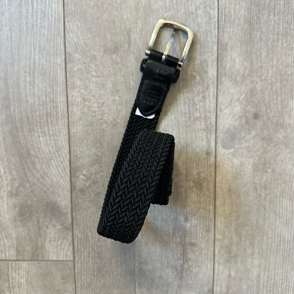 Vintage Boys Black Woven Braided Leather Belt Size Small “Jake” Engraved - Picture 9 of 14